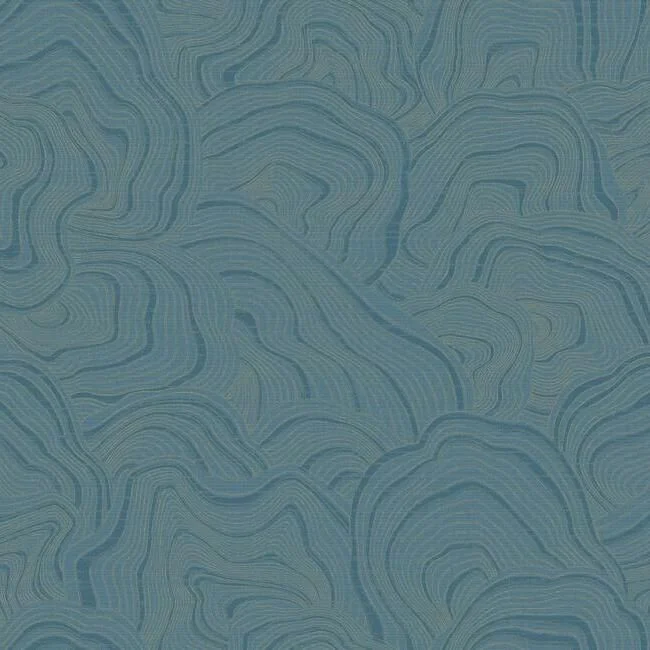 Geodes Wallpaper in Blue from the 24 Karat Collection