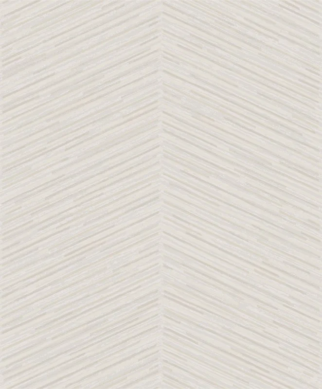 Herringbone Stripe Wallpaper in Champagne and Beige from the Casa Blanca II Collection