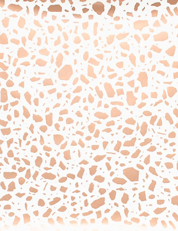 Ibo Wallpaper in Rose Gold on Cream