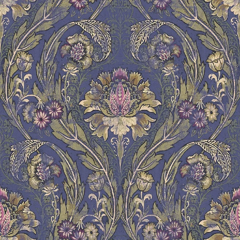 Morrissey Wallpaper in Plum from the Sanctuary Collection