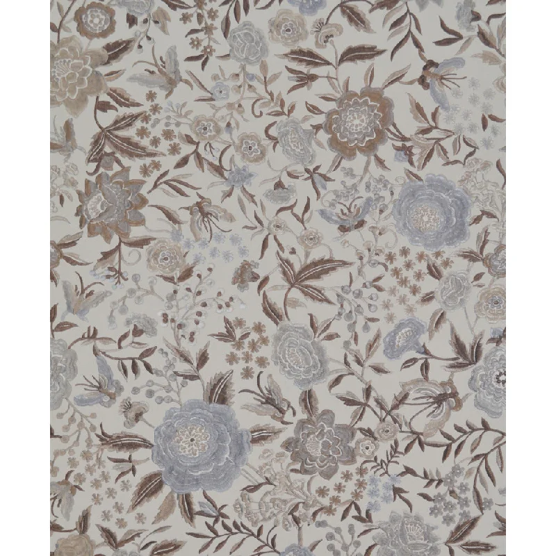 Oriental Garden Wallpaper in Cream and Silver by Missoni Home for York Wallcoverings