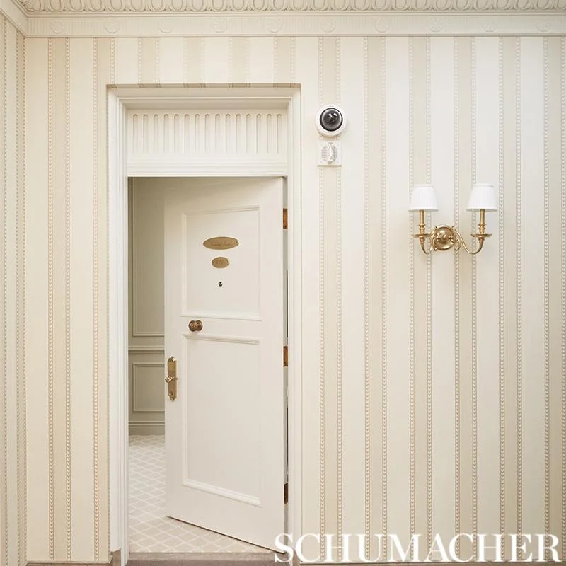 Schumacher Lansdowne Strie Stripe Wallpaper