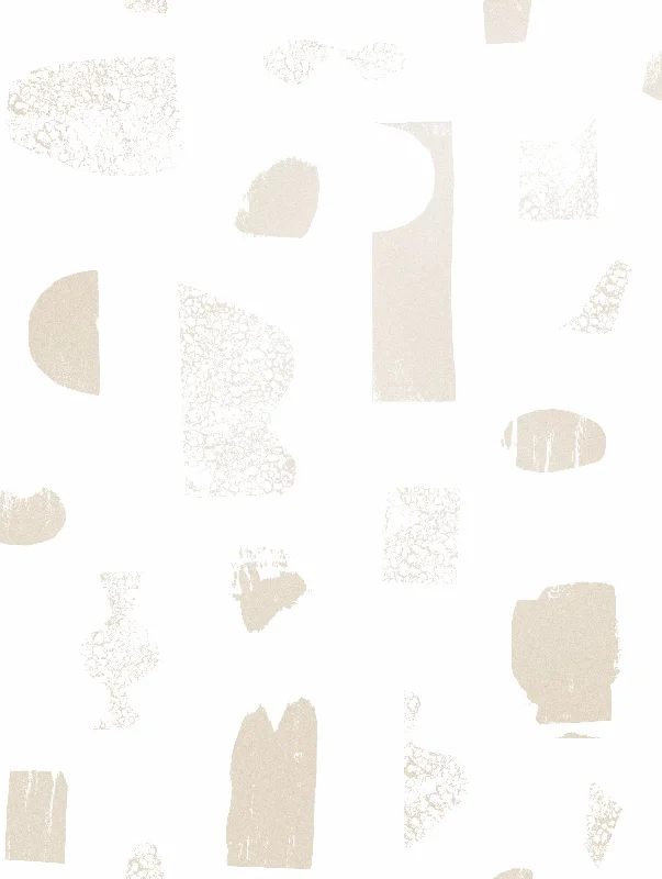 Silhouettes Wallpaper in Champagne and Cream