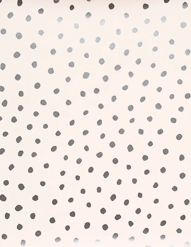 Sisters of the Sun Wallpaper in Gunmetal on Blush