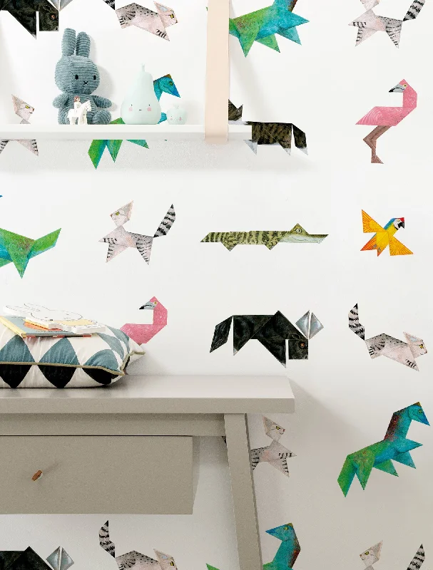 Tangram Animals Kids Wallpaper by KEK Amsterdam