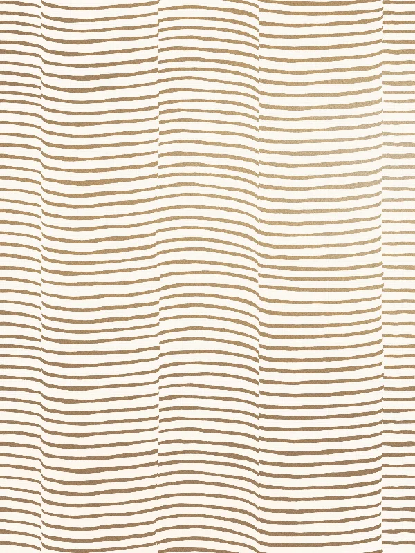 Waving Wallpaper in Gold and Cream