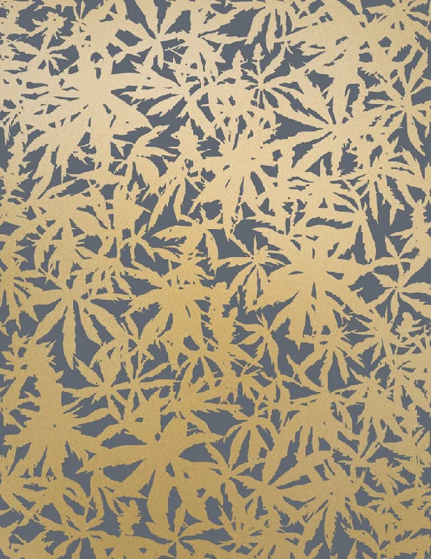 Wild Thing Wallpaper in Gold on Charcoal