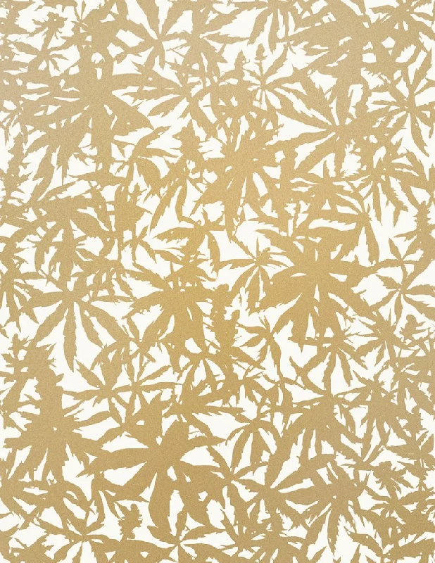 Wild Thing Wallpaper in Gold on Cream