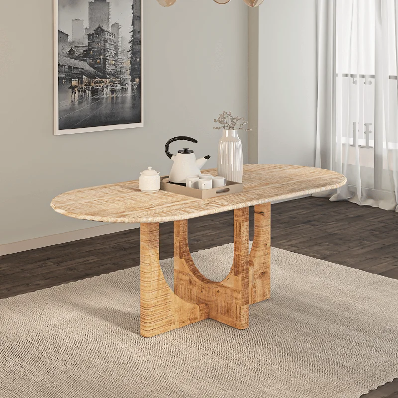 Careme Feast Dining Table in Mango Wood