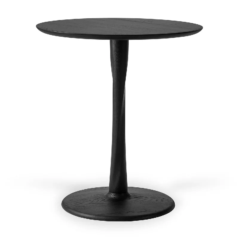 Torsion Round Dining Table (Oak Black, 70cm)