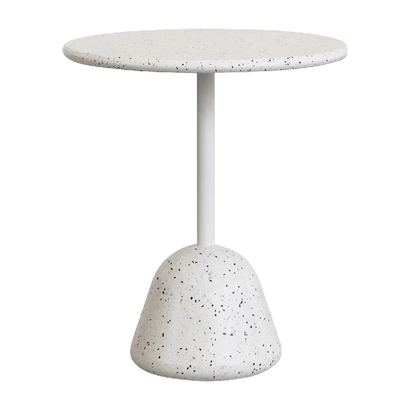 Saura Round Outdoor Dining Table (White, 70cm)