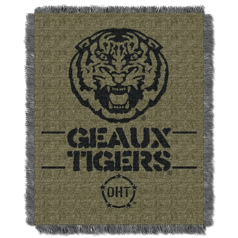 LSU Tigers OHT Rank Jacquard Throw Blanket