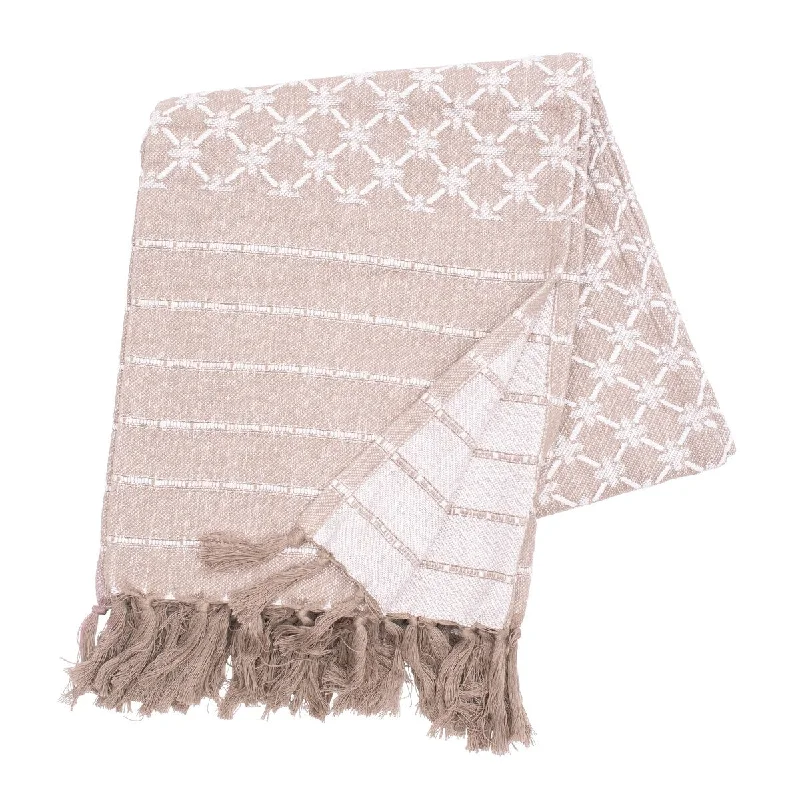 Markle Clay Woven 50" x 60" Throw Blanket with Fringe