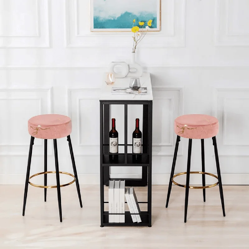 NAHMAN BAR STOOL PINK SET OF 2