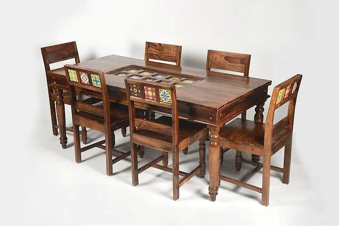 Sheesham Wood Zayna 6-Seater Dining Set