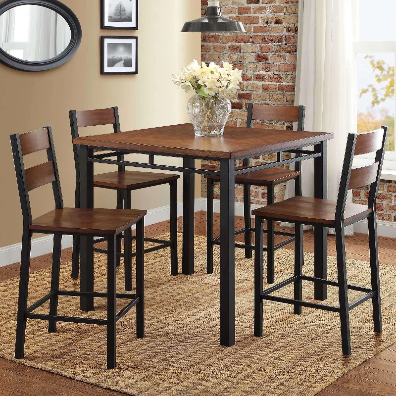 Austen 5-Piece Counter Height Dining Set, Vintage Oak