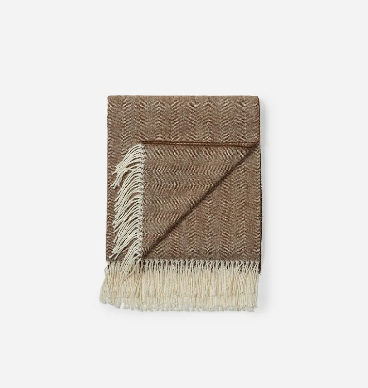 Cecile Herringbone Throw Blanket