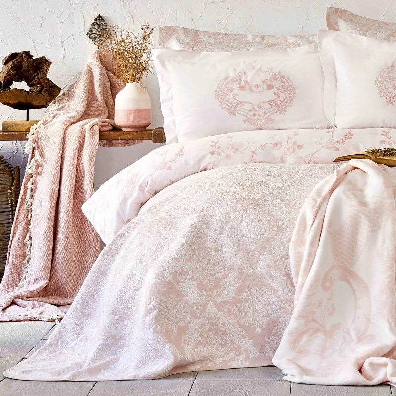 Quatre Royal Satin Podra 6 Piece Pique Blanket Duet Set  200.15.01.0081