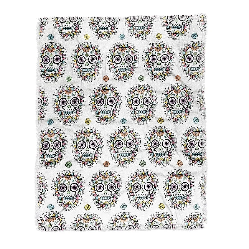 Deny Designs Andi Bird Sugar Skull Hero Throw Blanket