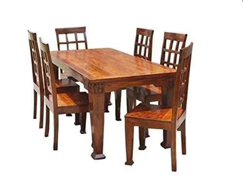 Handicrafts Sheesham Wood Dining Set 6 Seater