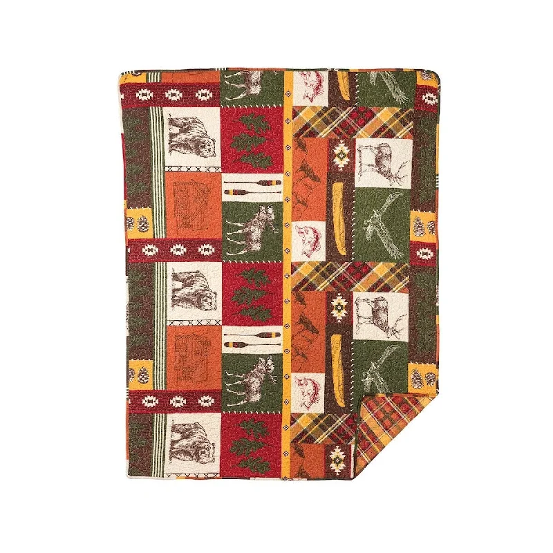 Keaton Forest Woven 48" x 60" Thanksgiving Throw Blanket