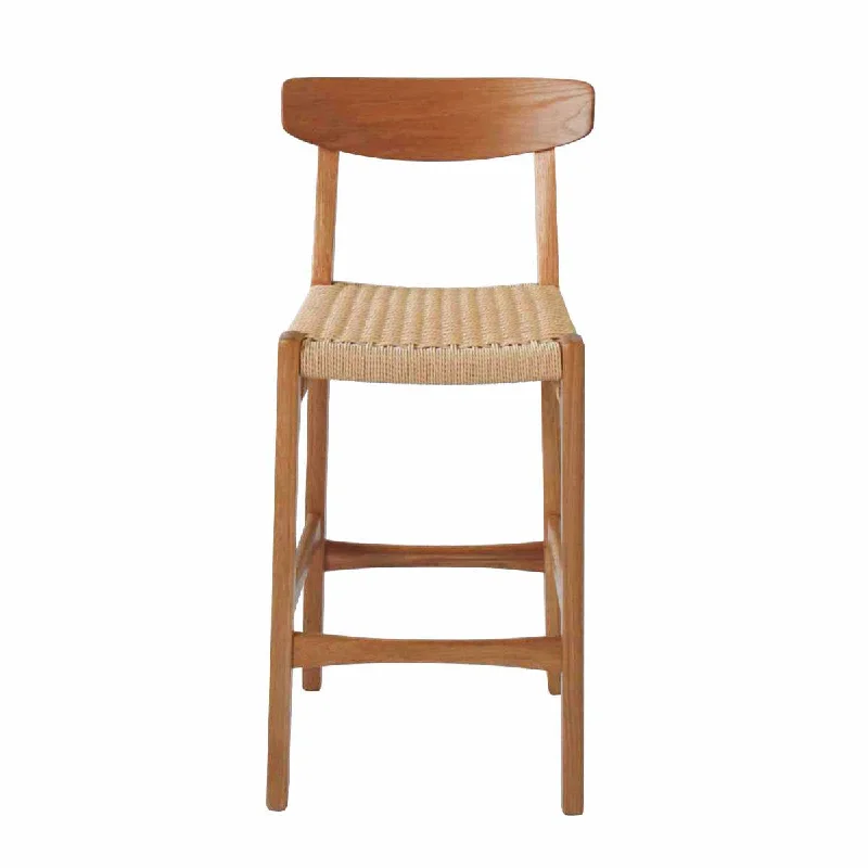 Fitzroy Rattan Bar Stool With Backrest