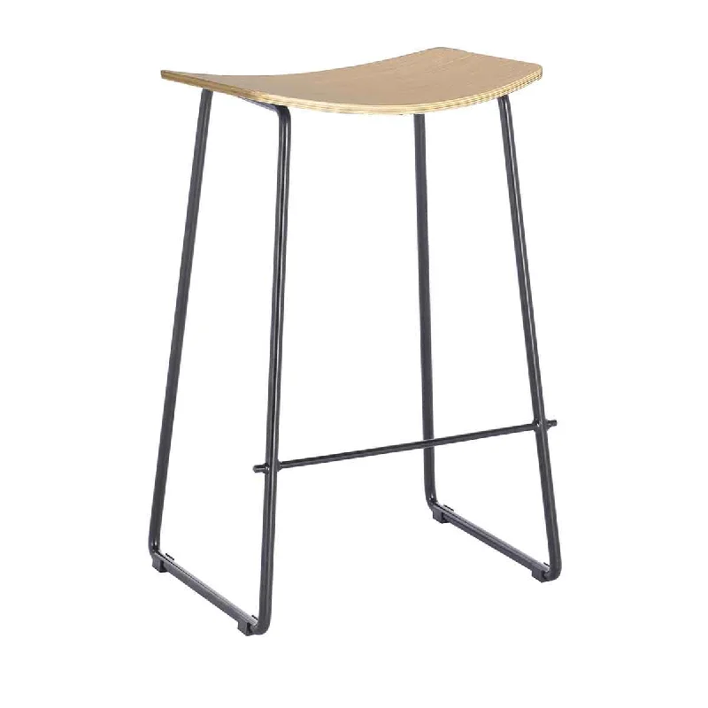 Hendrix Backless Bar Stool (Oak)