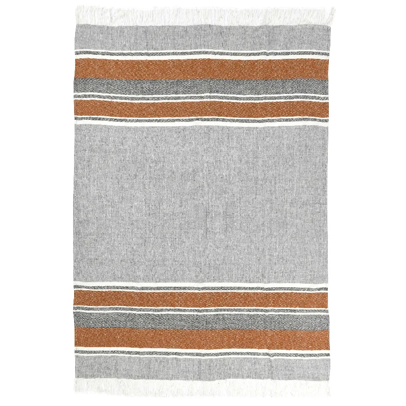 Lima Throw, Gray/Rust