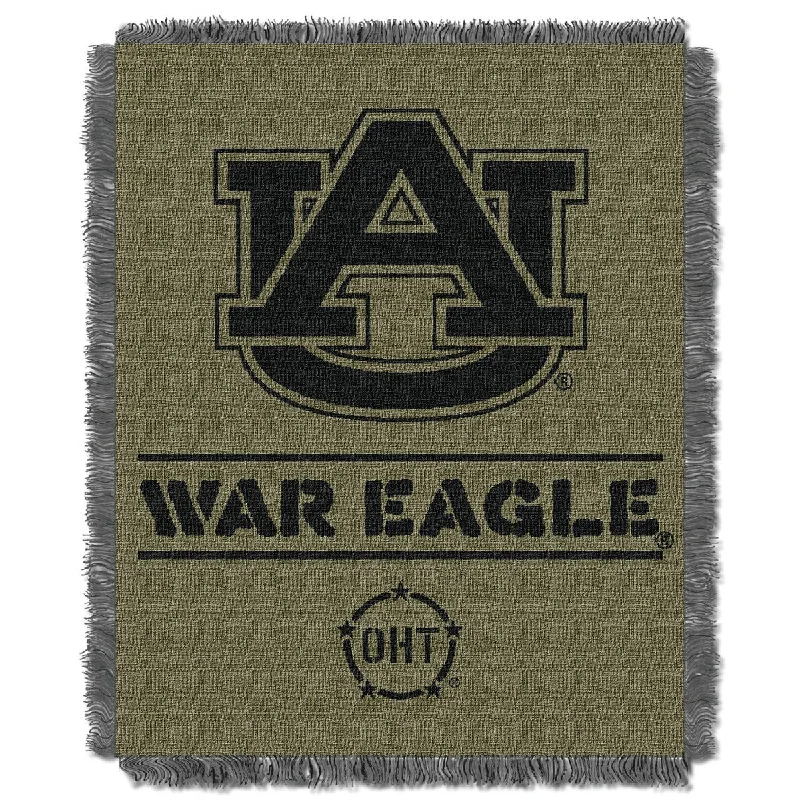 NCAA Auburn Tigers OHT Rank Jacquard Throw Blanket