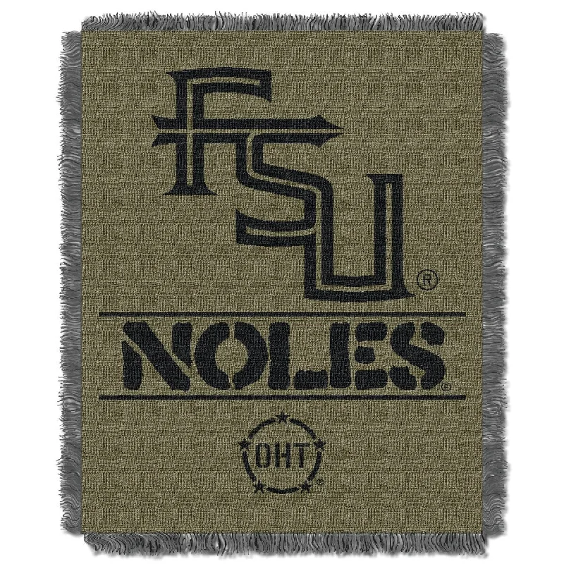 NCAA Florida State Seminoles OHT Rank Jacquard Throw Blanket