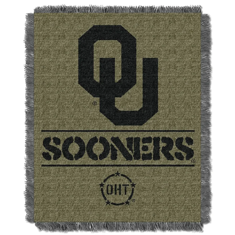 NCAA Oklahoma Sooners OHT Rank Jacquard Throw Blanket