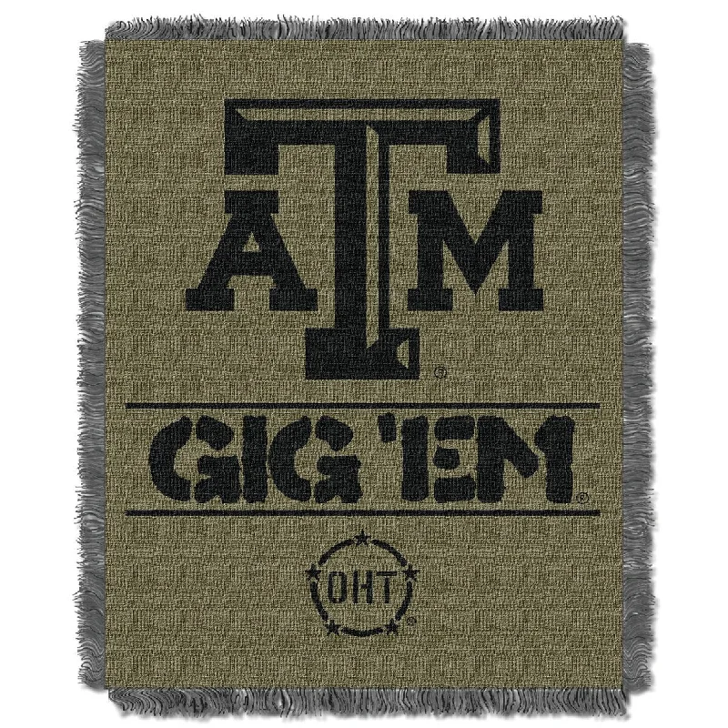 NCAA Texas A&M Aggies OHT Rank Jacquard Throw Blanket