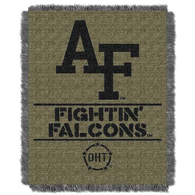 NCAA US Air Force Academy OHT Rank Jacquard Throw Blanket