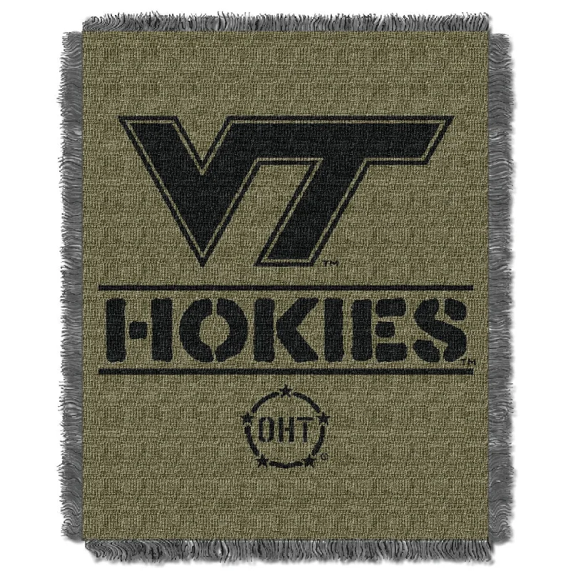 NCAA Virginia Tech Hokies OHT Rank Jacquard Throw Blanket