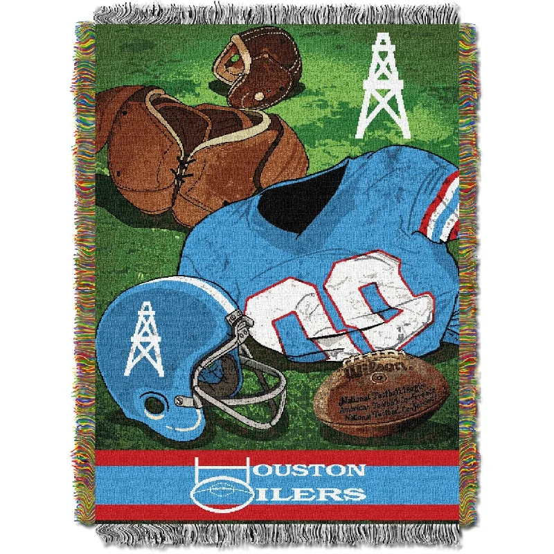 NFL Oilers Vintage Tapestry Throw Blanket