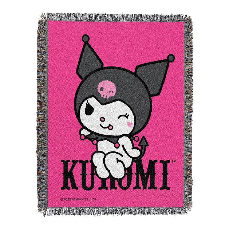 Sanrio Kuromi So Sassy Woven Tapestry Throw Blanket