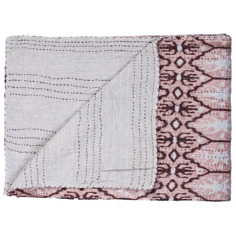 Taj Hotel Home Decor Kantha Cotton Throw | 1-Piece