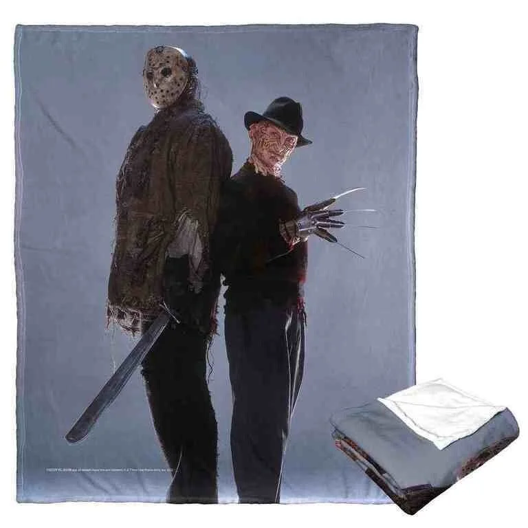 Warner Brothers Freddy vs Jason Back to Back Silk Touch Throw Blanket