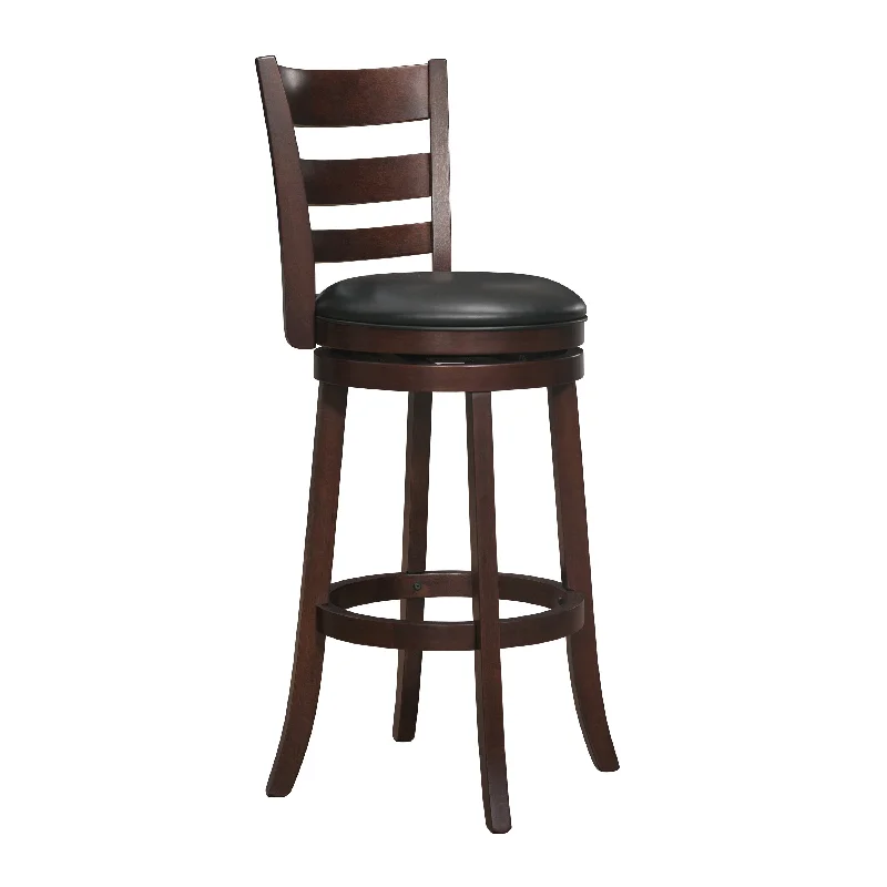 Carina Bar Height Stool - Black, Brown Cherry