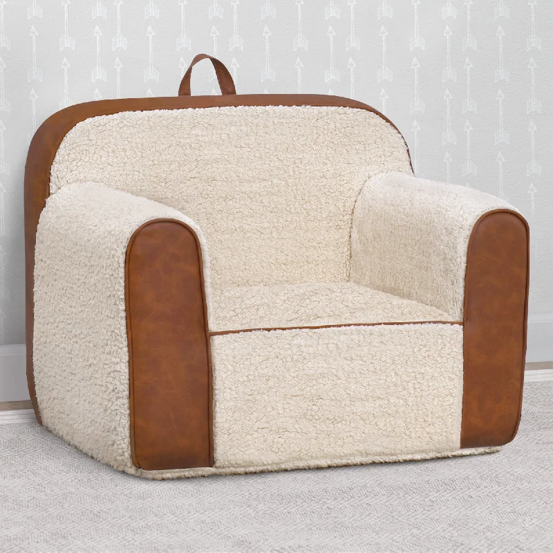 Cream Sherpa with Brown Leather (5047)