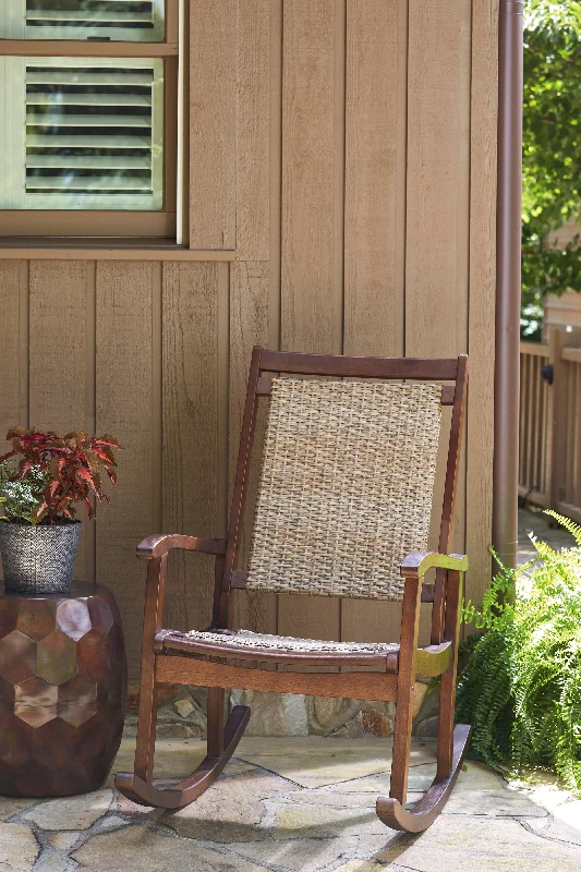 Emani Outdoor Rocking Chair - Brown