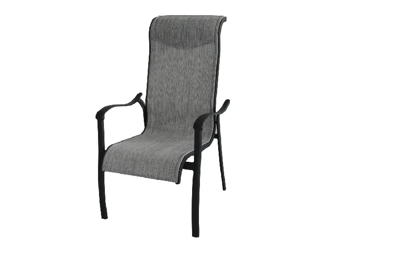 Hanlan Outdoor Dining Chair - Set of 2 - Charcoal/Light Grey