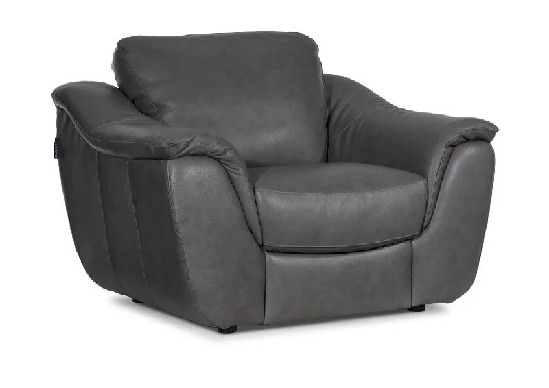 Harris Leather Chair - Grey