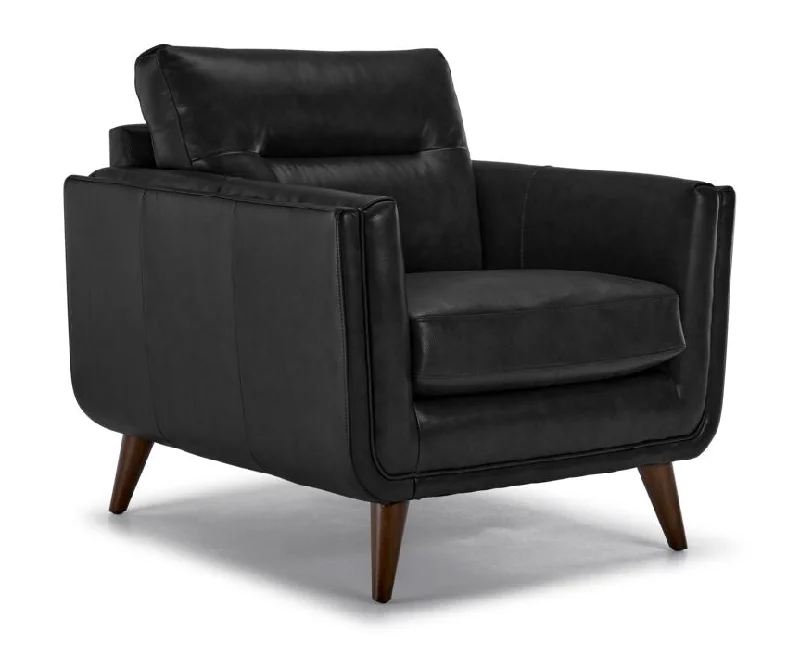 Miguel Leather Chair - Black