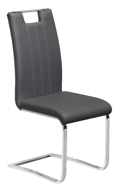 Rory Side Chair - Grey, Chrome