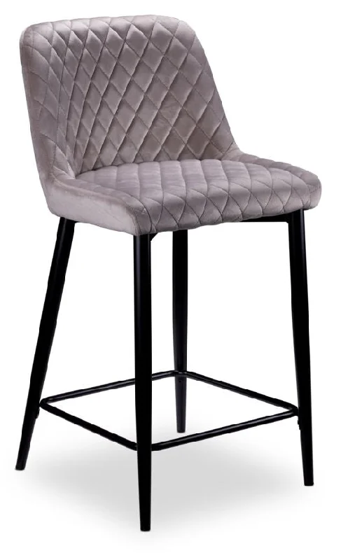 Senna Counter Height Stool - Taupe, Black