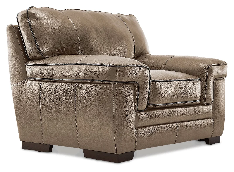 Stampede Leather Chair - Buff