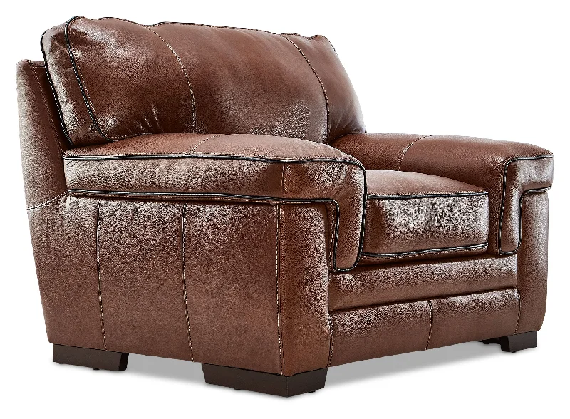 Stampede Leather Chair - Cognac