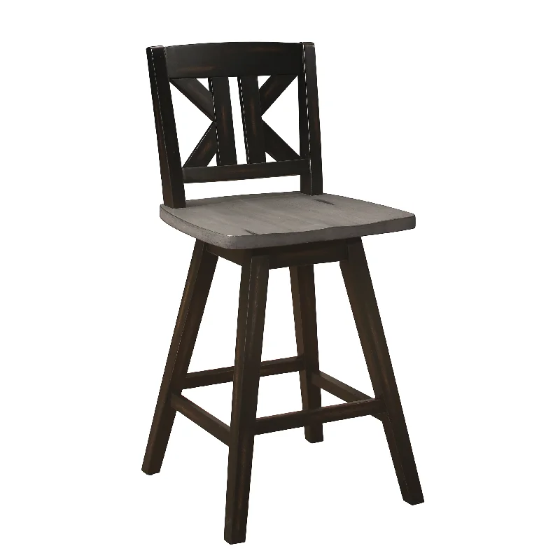 Willie Counter Height Stool - Black, Grey