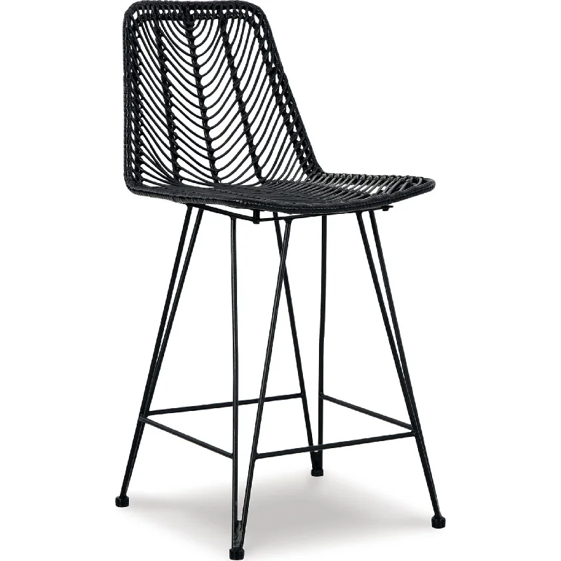 Angentree Counter Height Stool - Black - (D434-124)